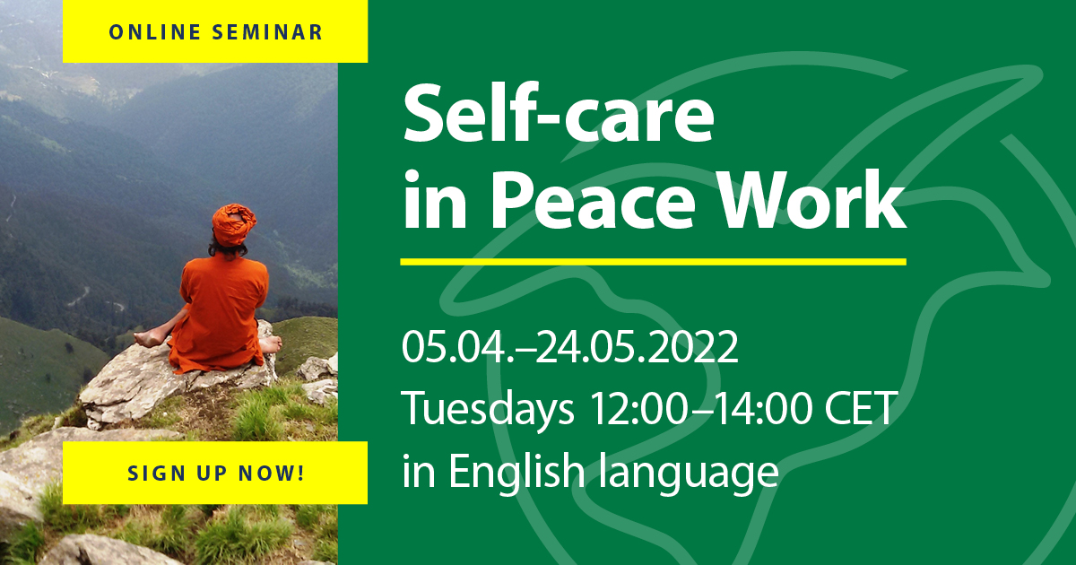 Online Seminar: Self-care in Peace Work